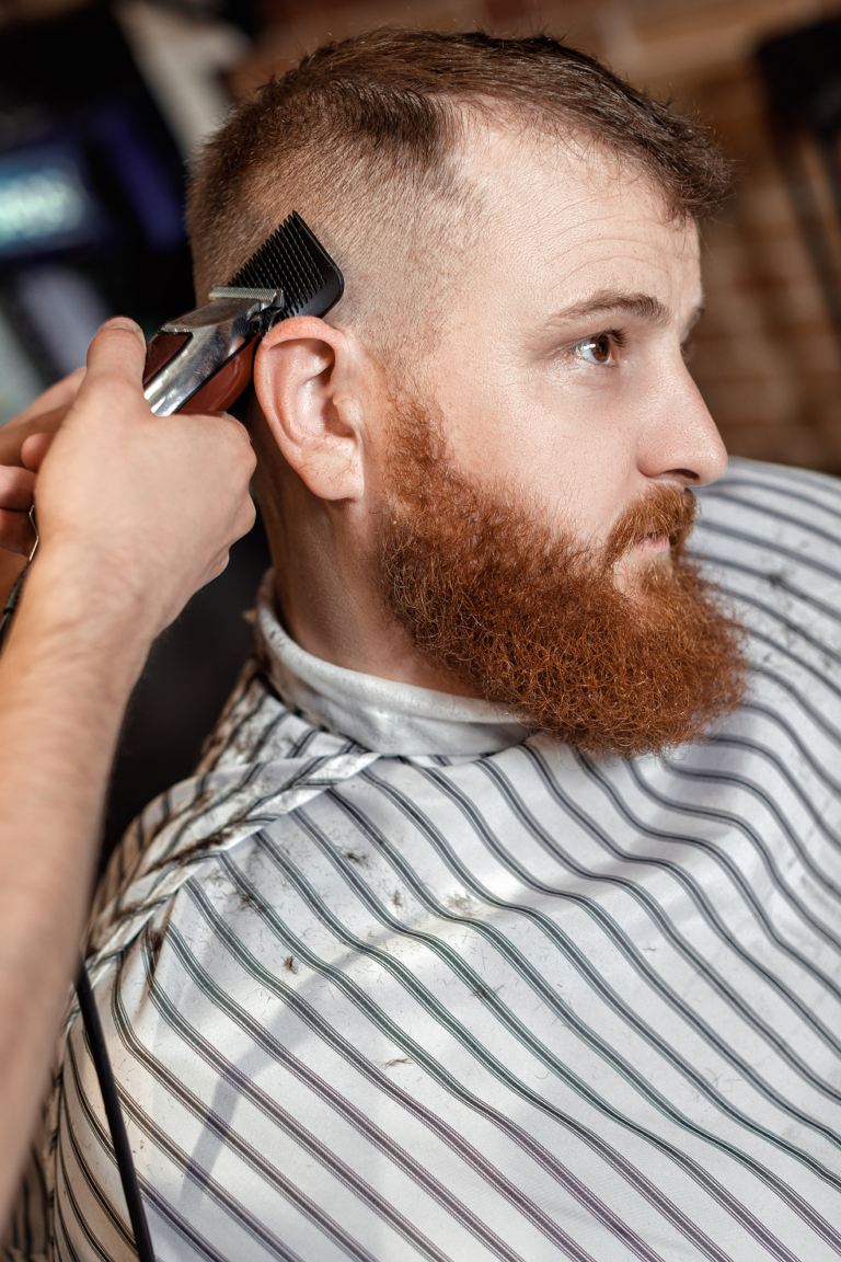 professional barbershop haircut