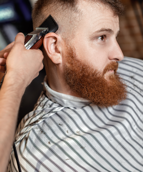 professional barbershop haircut